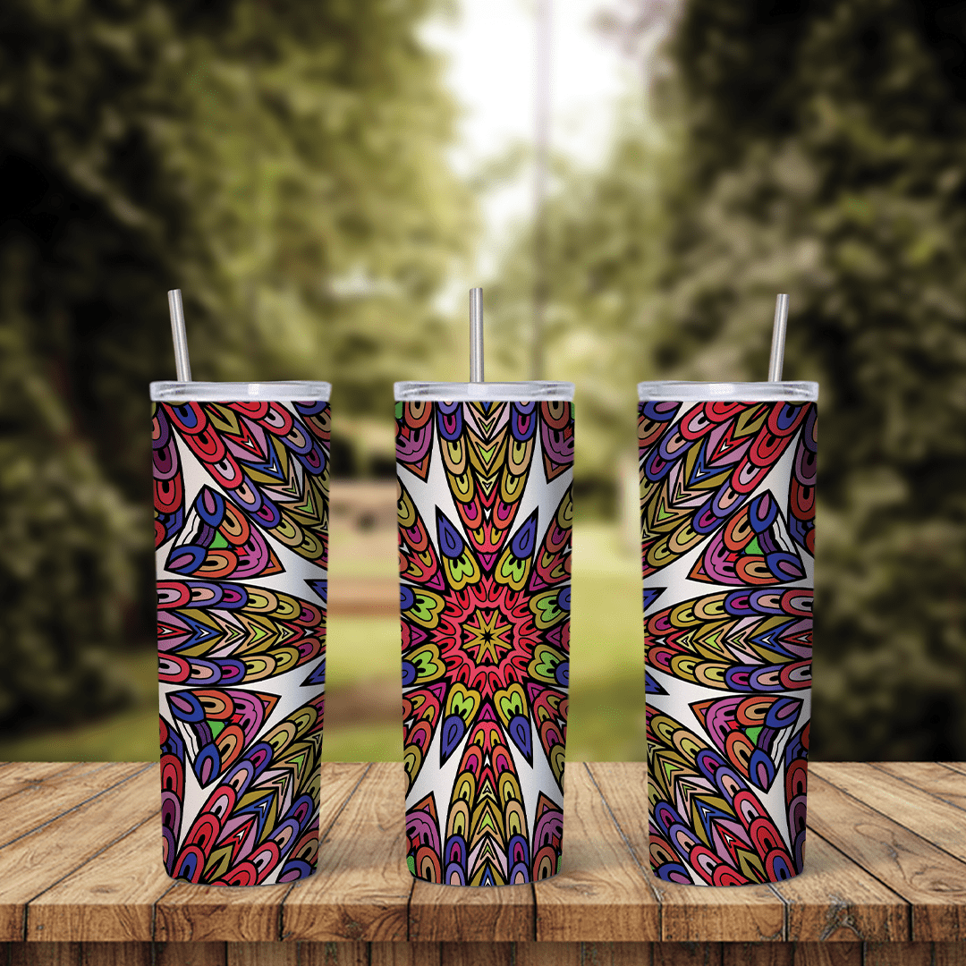 Colorful Patterns 20 oz tumbler sublimation wrap