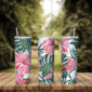 20 Oz Colorful Plants Tumbler Cup Design