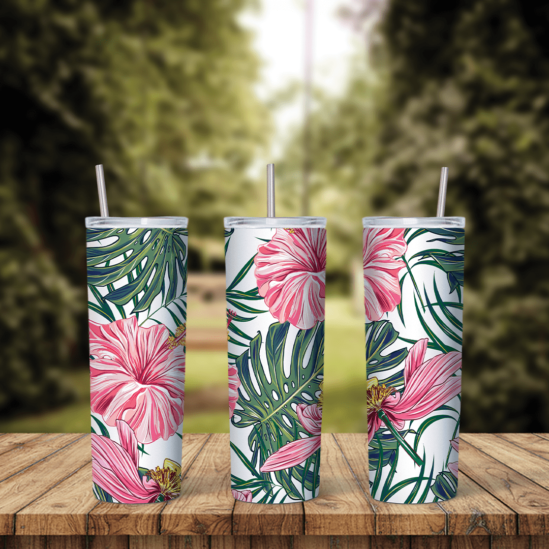 Colorful Plants 20 oz tumbler sublimation wrap