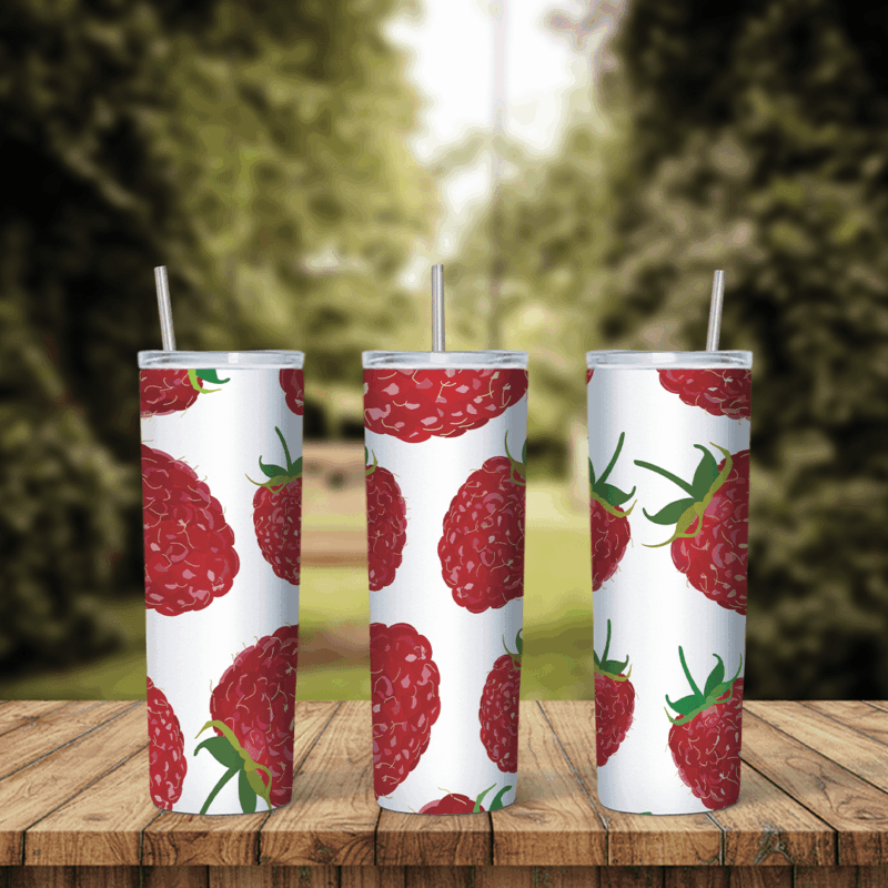 Strawberry 20 oz tumbler sublimation wrap
