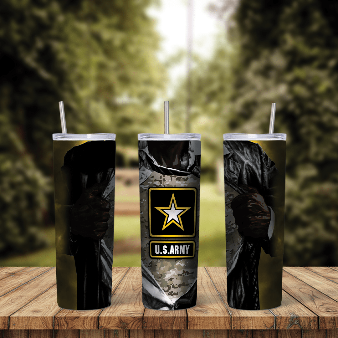 20 Oz USA Army Tumbler Cup Design