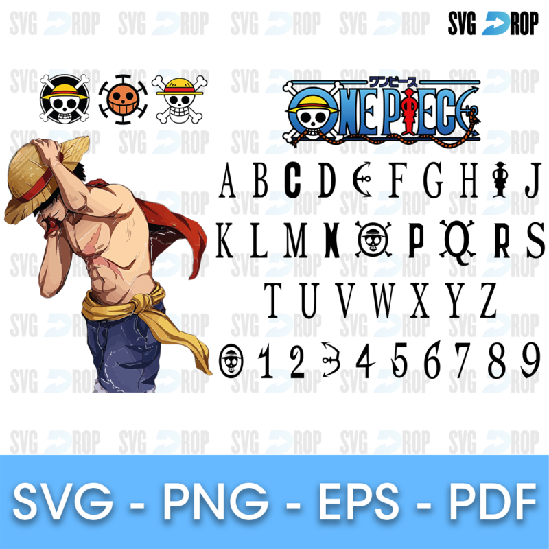 One Piece Font Bundle SVG