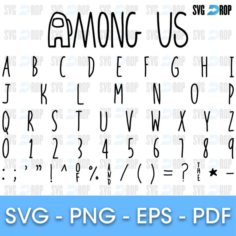 Among Us Font SVG