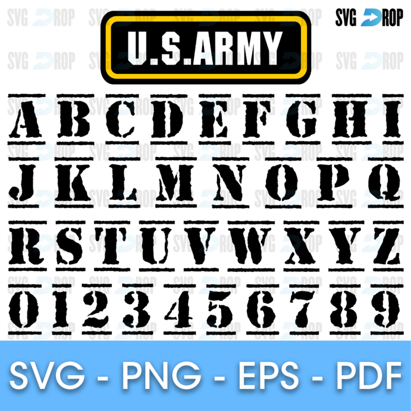 Army Font SVG