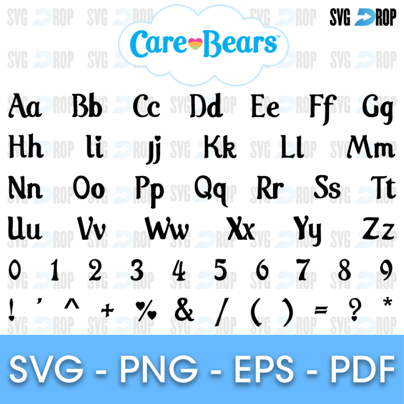 Care Bears Font SVG