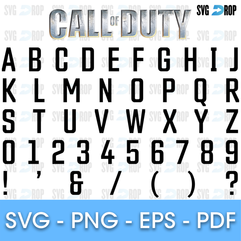 Call Of Duty Font SVG