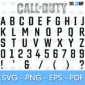 Call Of Duty Font SVG