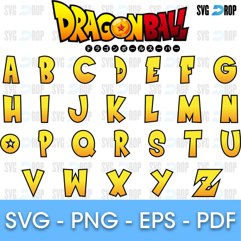 Dragon Ball Font SVG