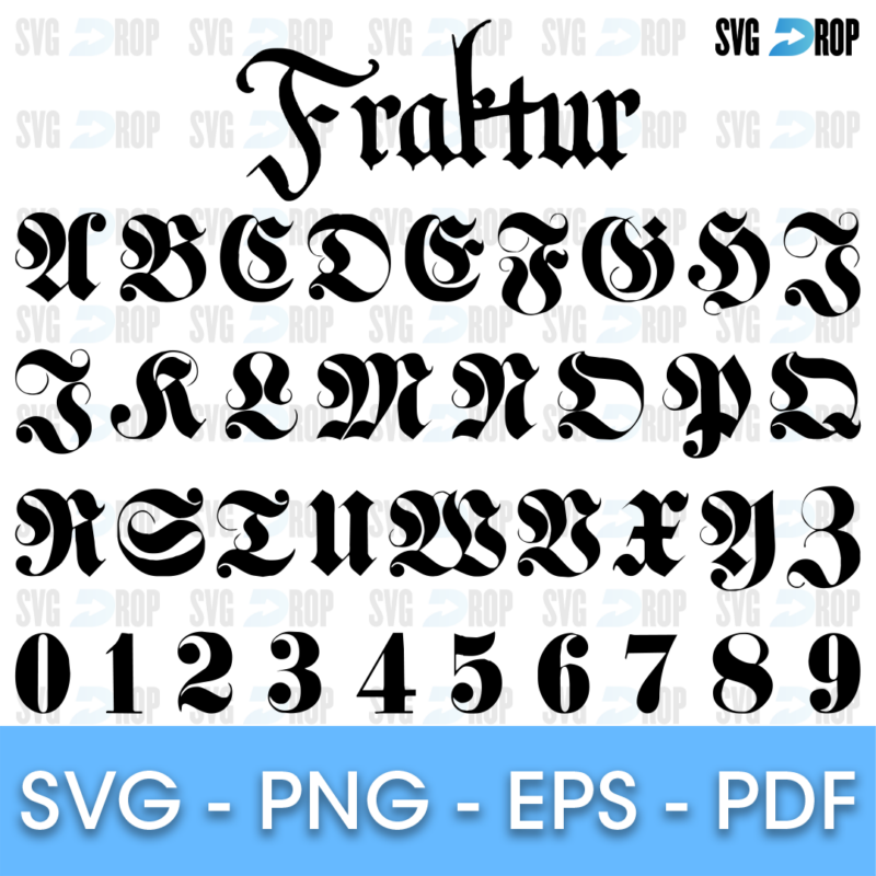 Fraktur WW2 Germany Font SVG