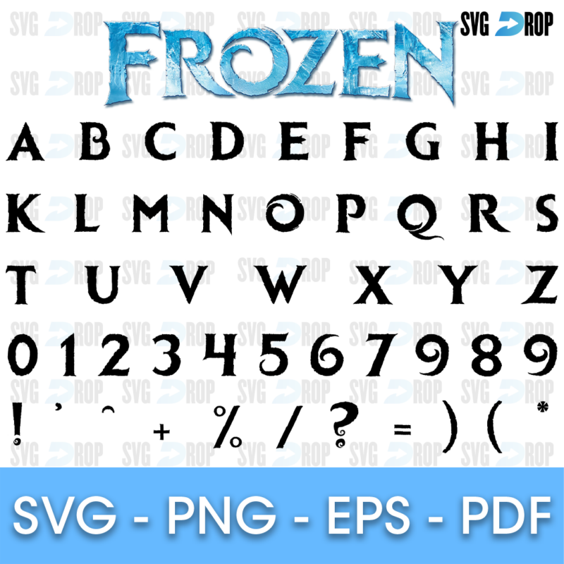 Frozen Font SVG
