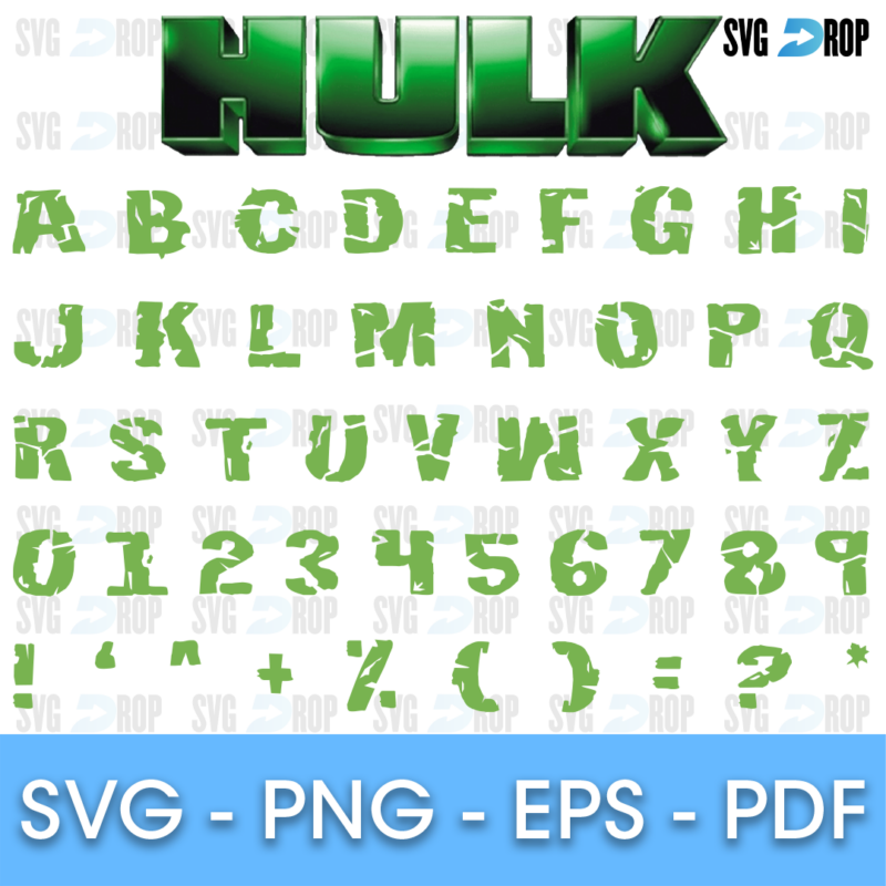 Hulk Font SVG