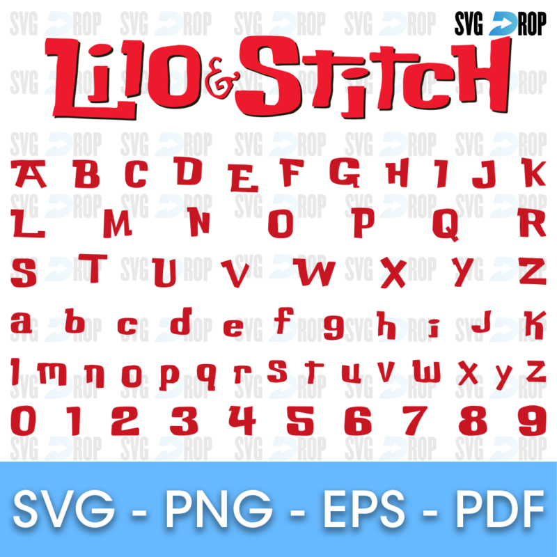 Lilo and Stitch Font SVG