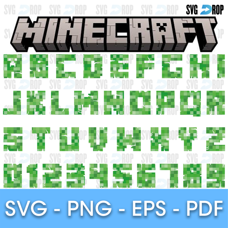 Minecraft Pixel Font SVG