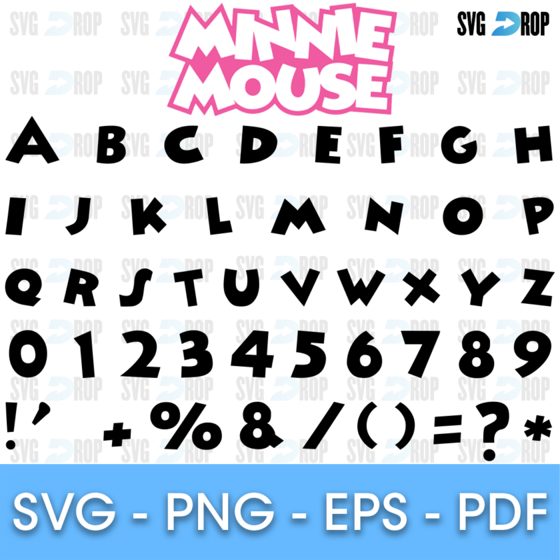 Minnie Mouse Font SVG