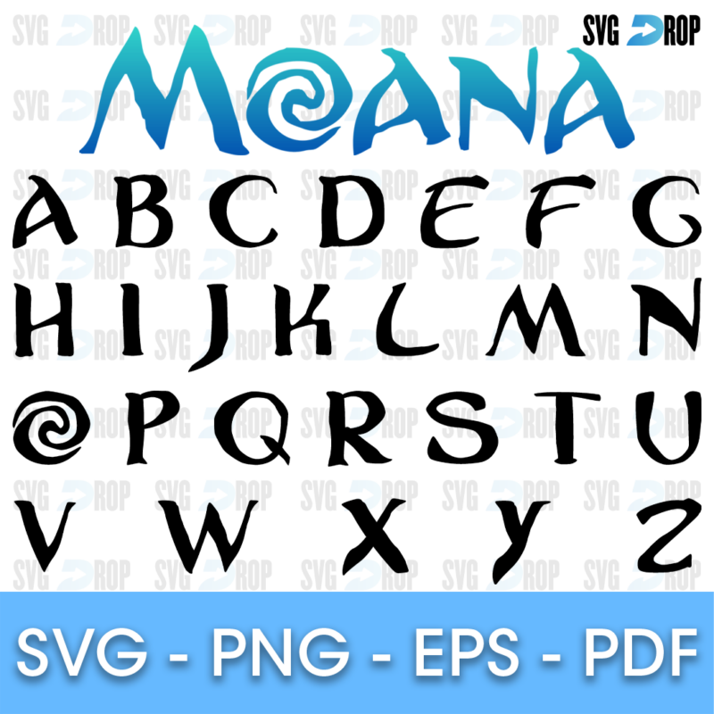 Moana Font SVG
