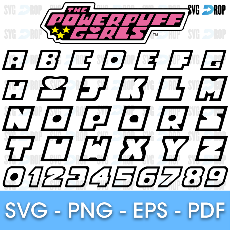 Powerpuff Girls Font SVG