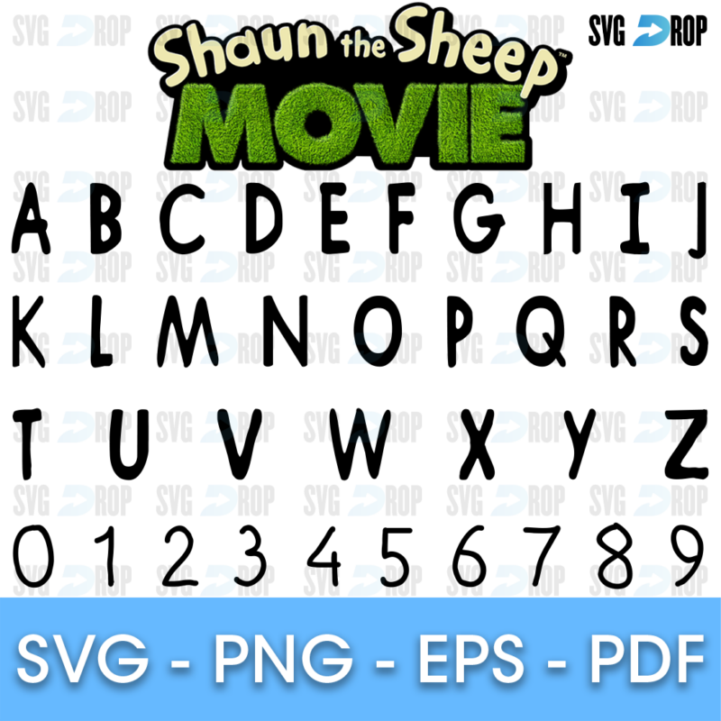 Shaun the Sheep Font SVG