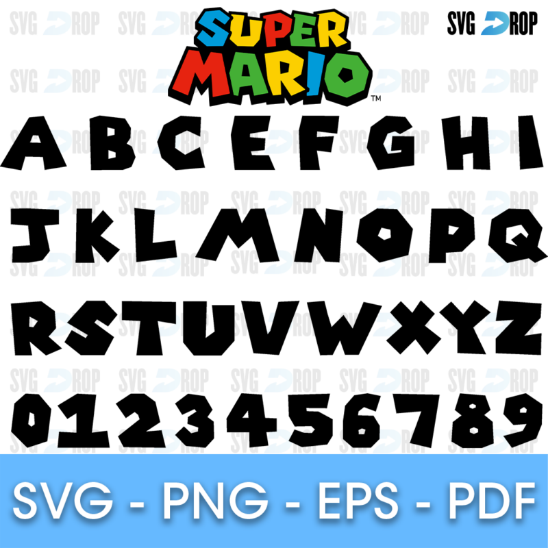 Super Mario Font SVG
