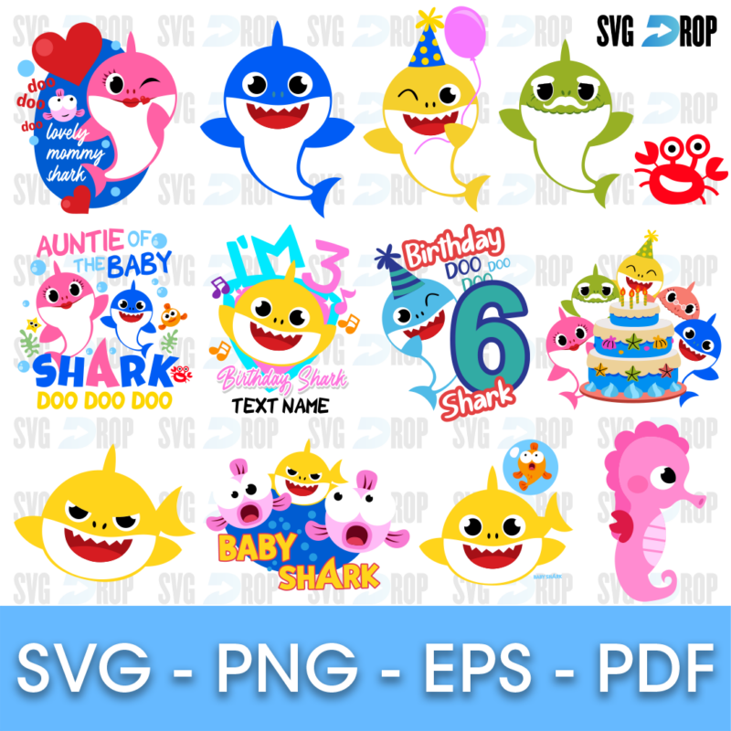 Baby Shark Bundle SVG