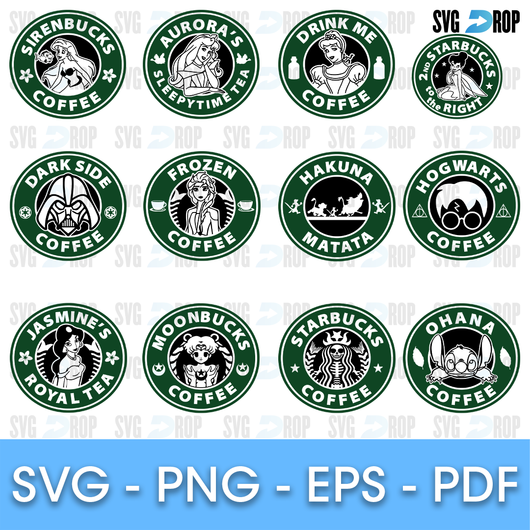 Disney Starbucks Bundle SVG | SVG DROP