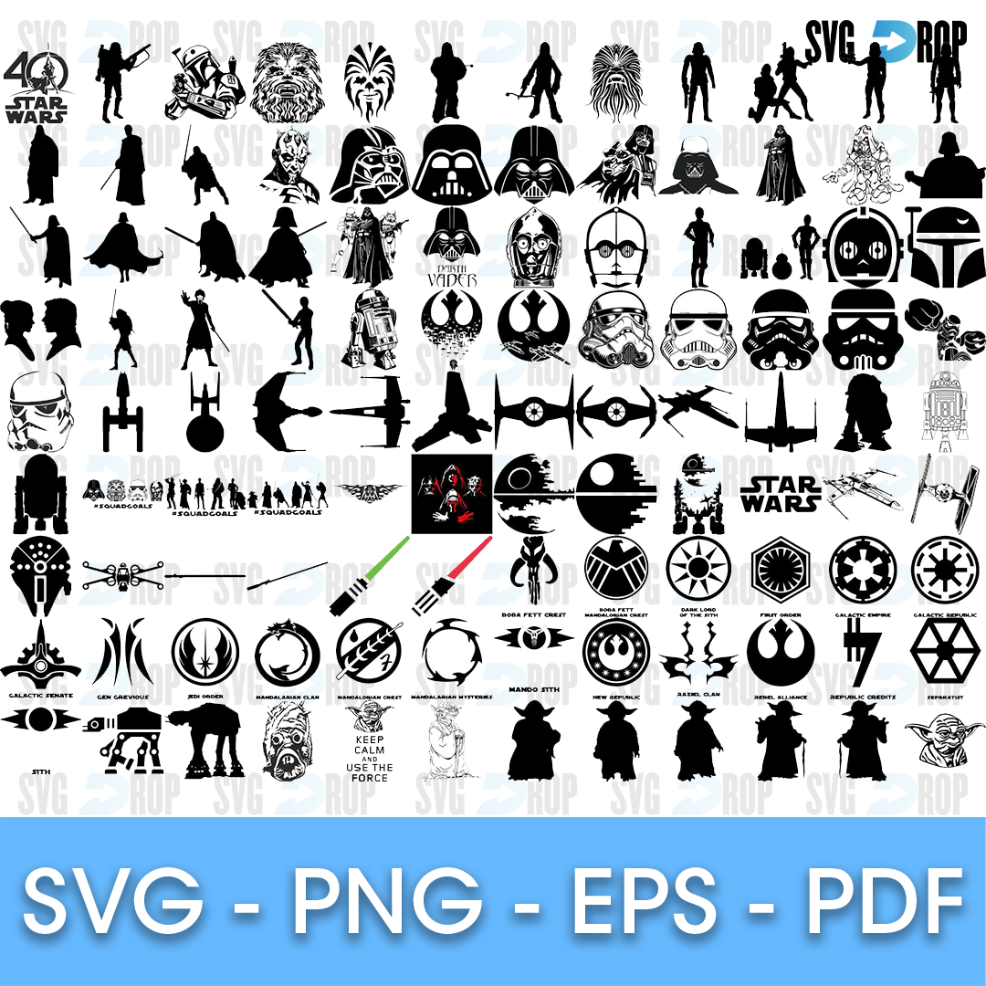 Star Wars Helmets, Ships and Symbols Bundle SVG