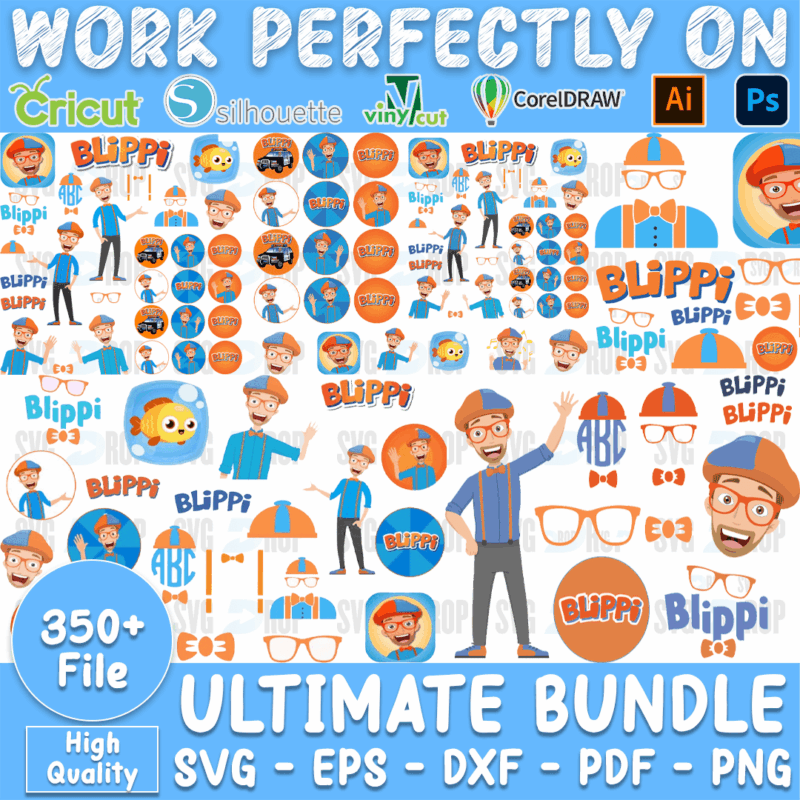Ultimate 350 Blippi Bundle SVG