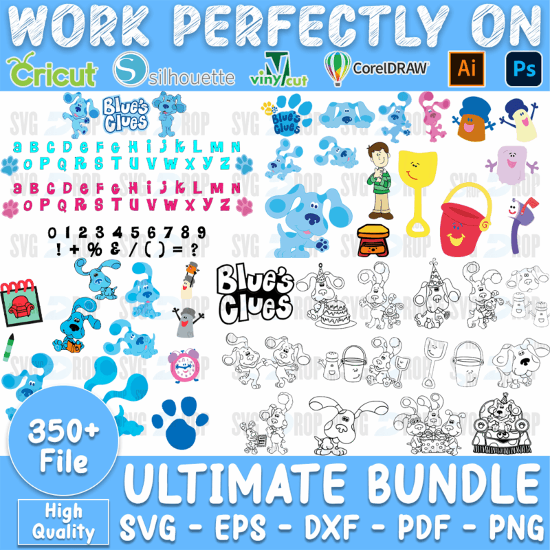 Ultimate 350 Blues Clues Bundle SVG