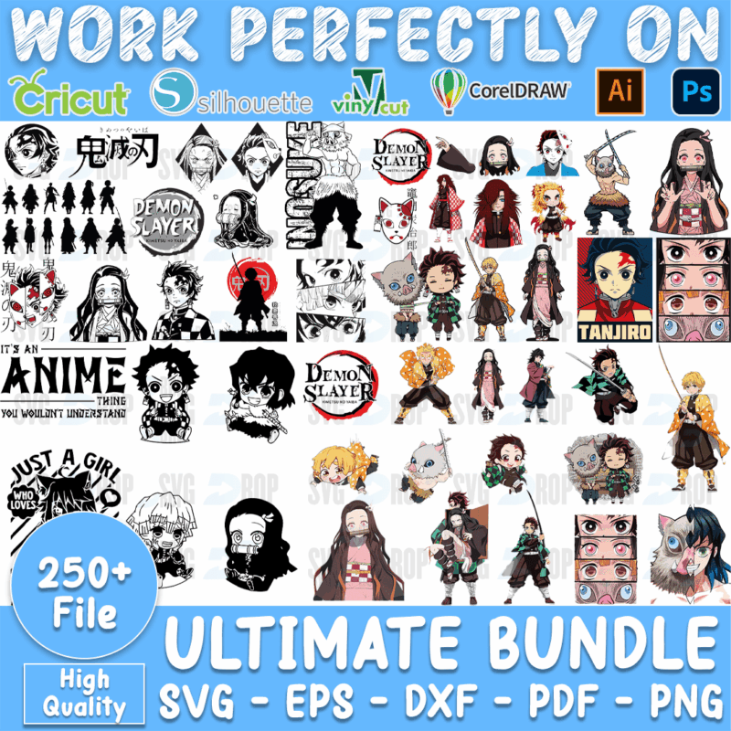 Ultimate 250 Demon Slayer Bundle SVG