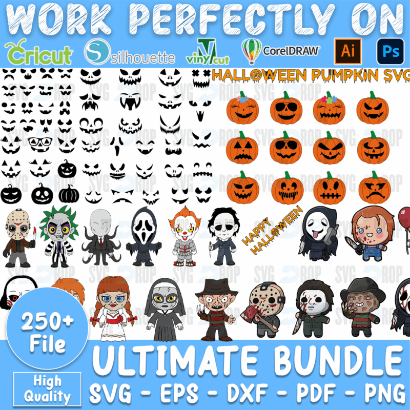 Ultimate 250 Halloween Bundle SVG