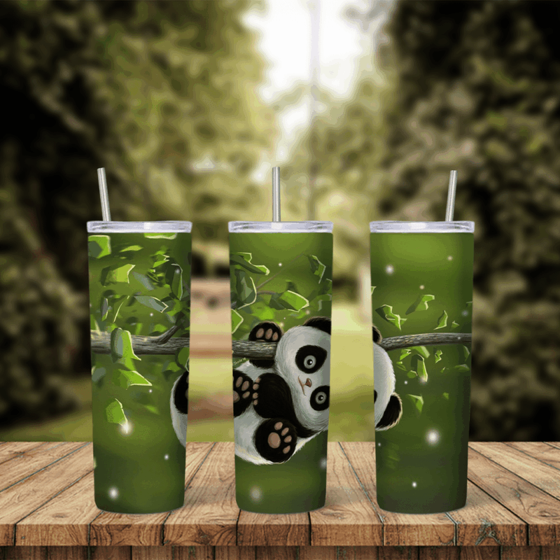 Panda 20 oz tumbler sublimation wrap
