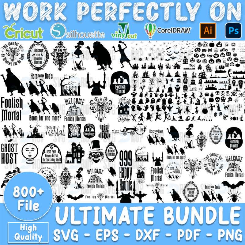 The Ultimate Haunted House collection: 800 designs in one download. SVG bundle