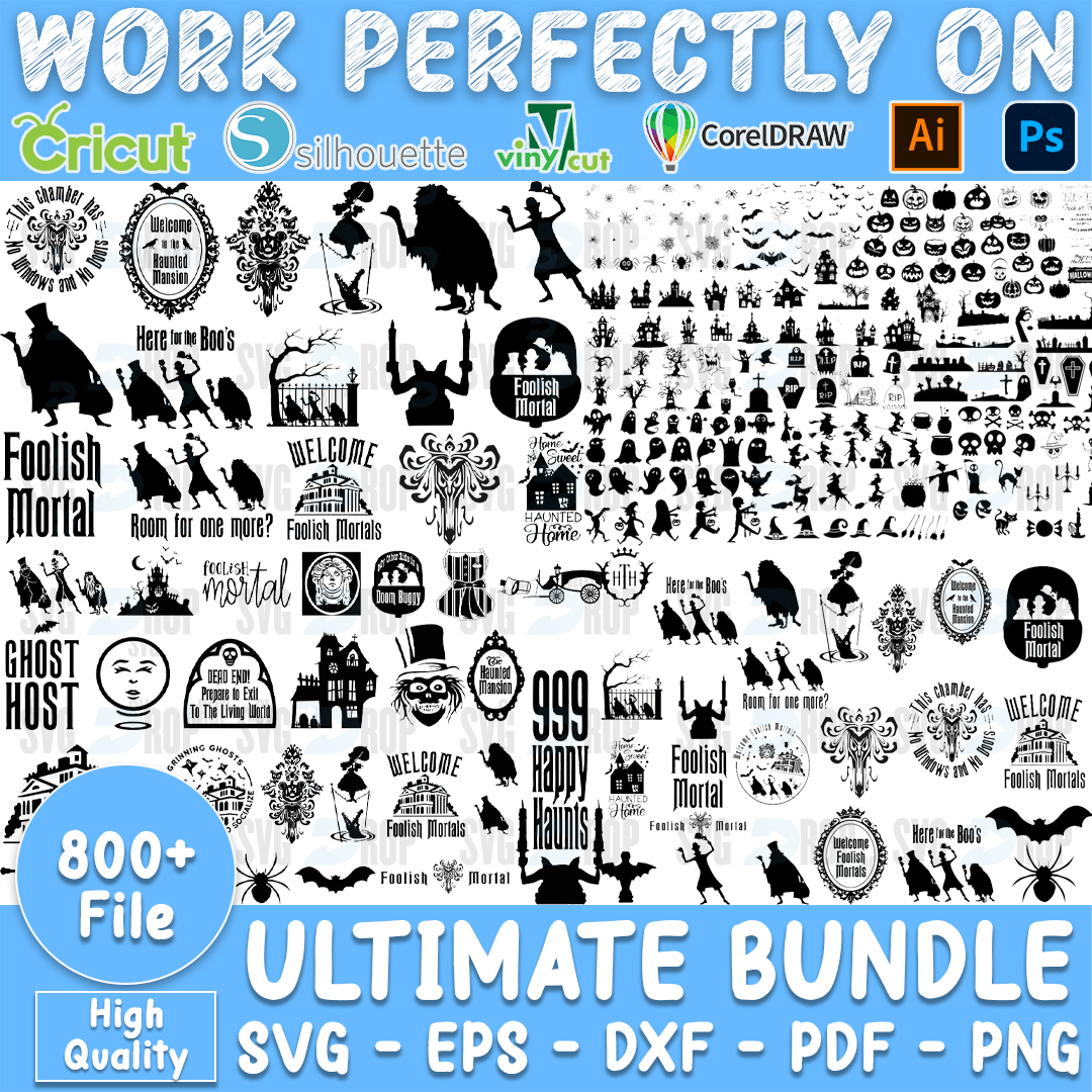 The Ultimate Haunted House collection: 800 designs in one download. SVG bundle