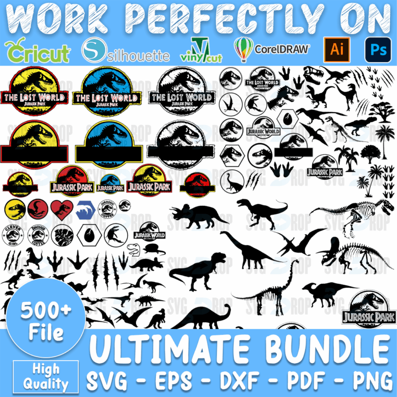 Ultimate 500 Jurassic Park Bundle SVG