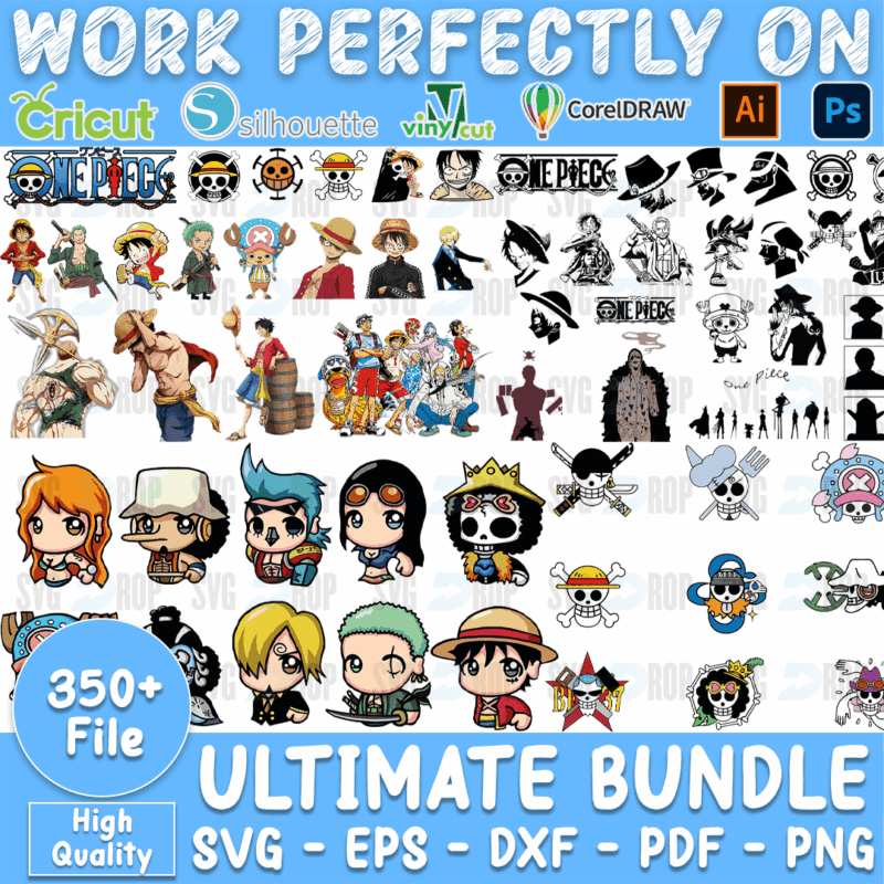 Ultimate 350 One Piece Bundle SVG