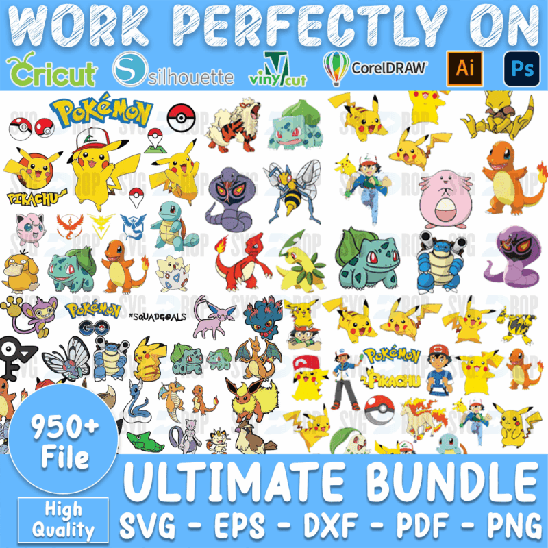 Ultimate 950 Pokemon Bundle SVG