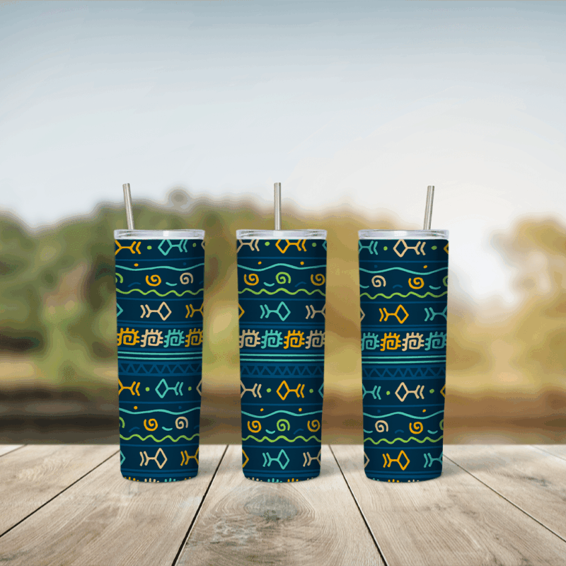 Antique Symbols 20 oz tumbler sublimation wrap