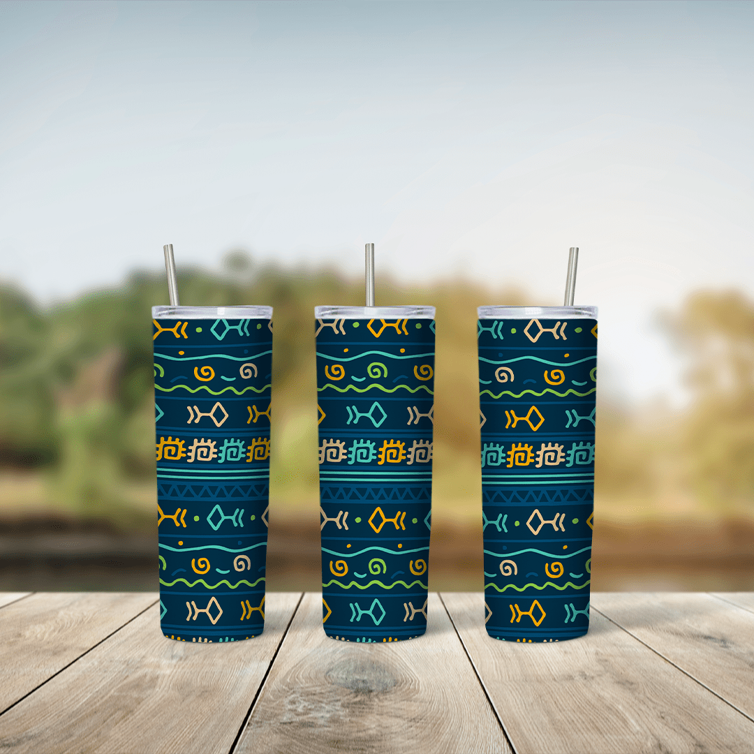Antique Symbols 20 oz tumbler sublimation wrap