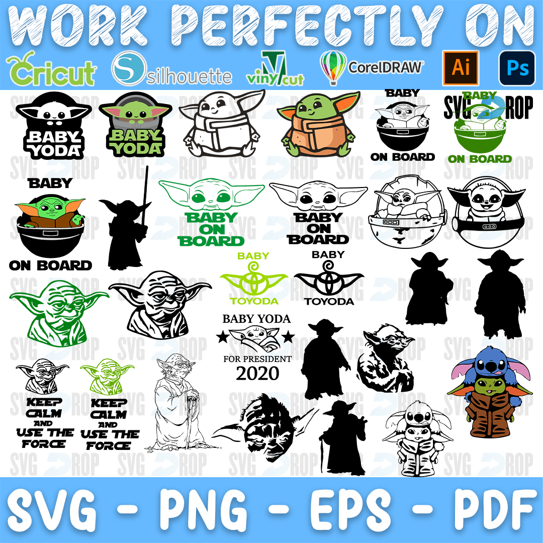 Star Wars Baby Yoda for President Bundle SVG