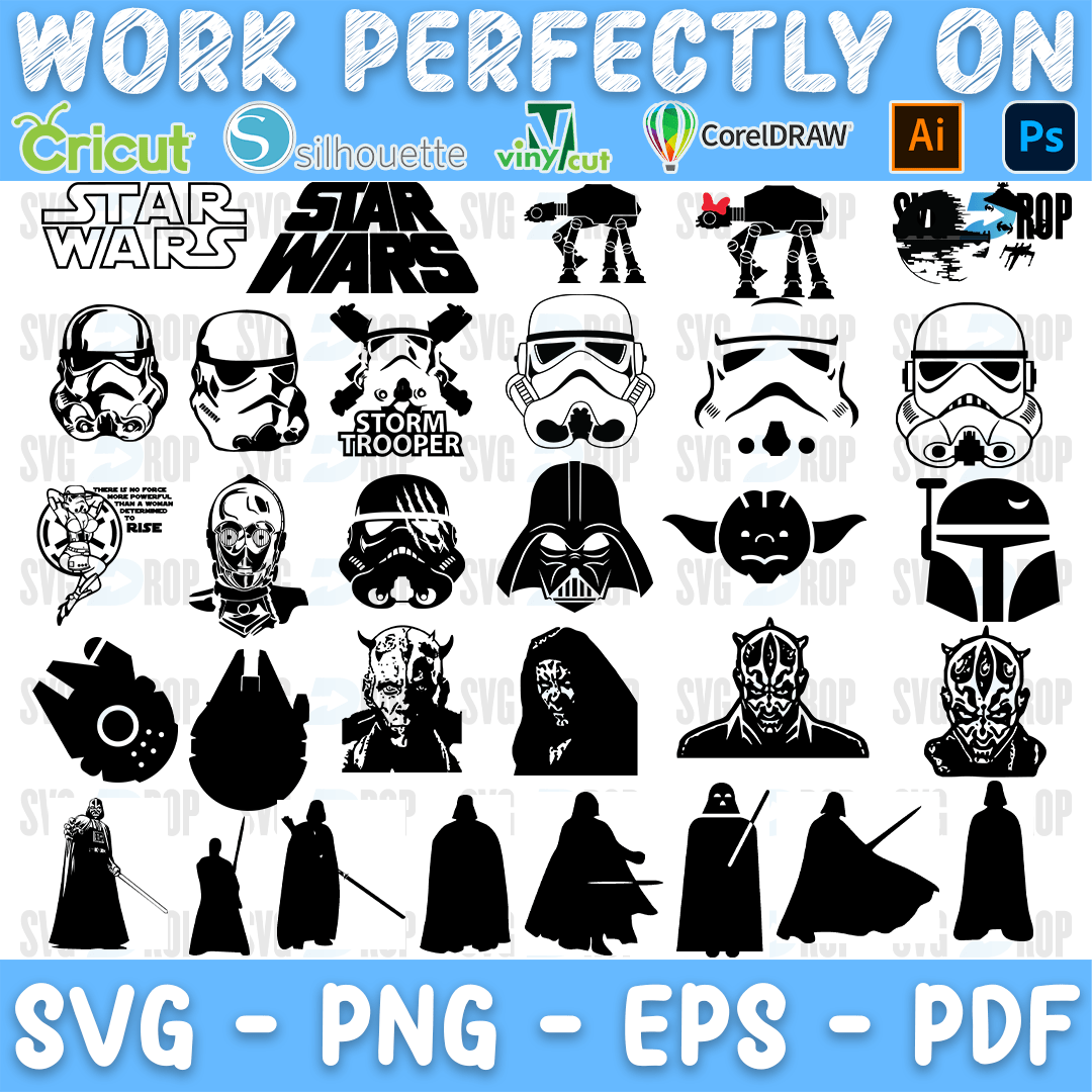 Star Wars Darth Vader and Stormtrooper Bundle SVG