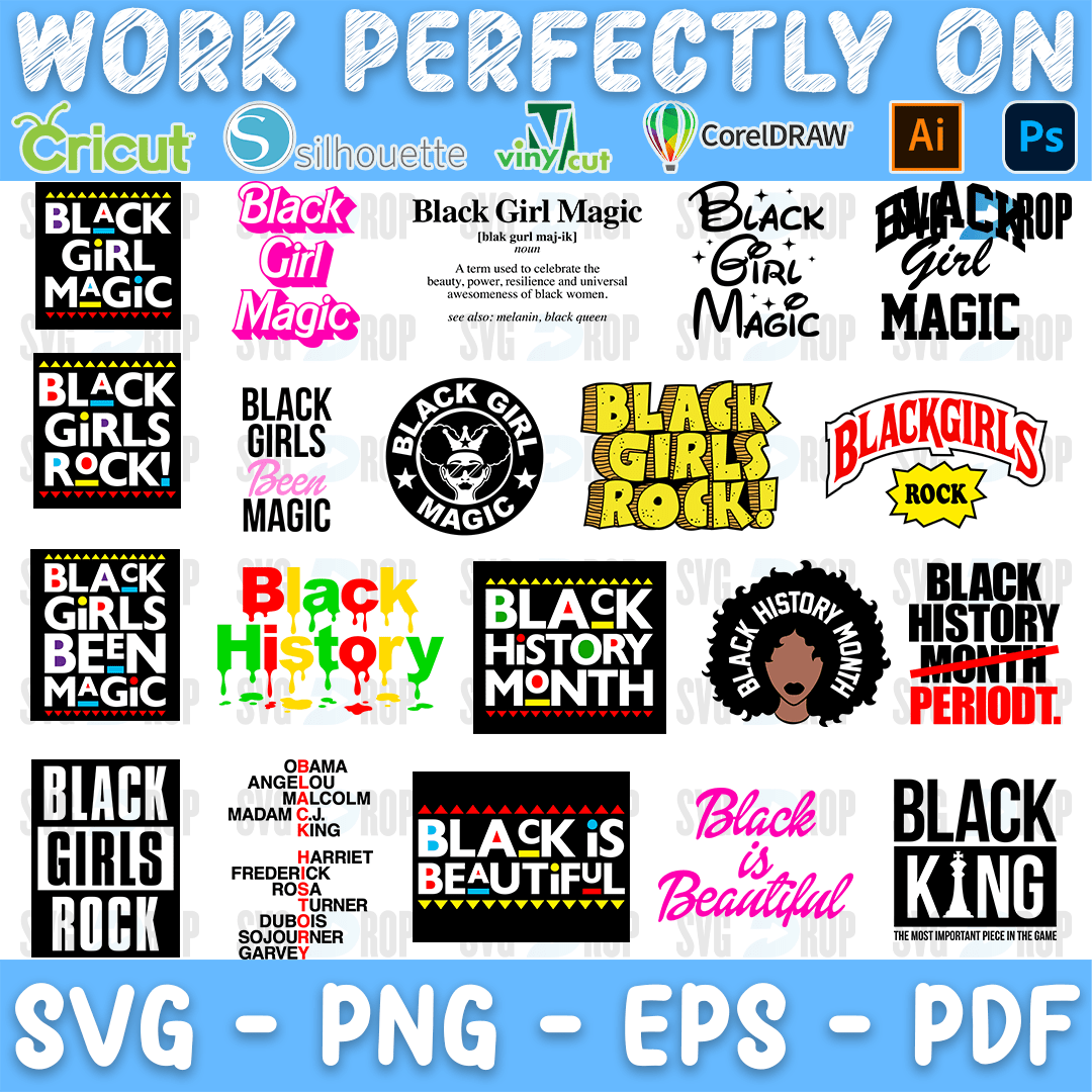 Afro Woman Bundle SVG