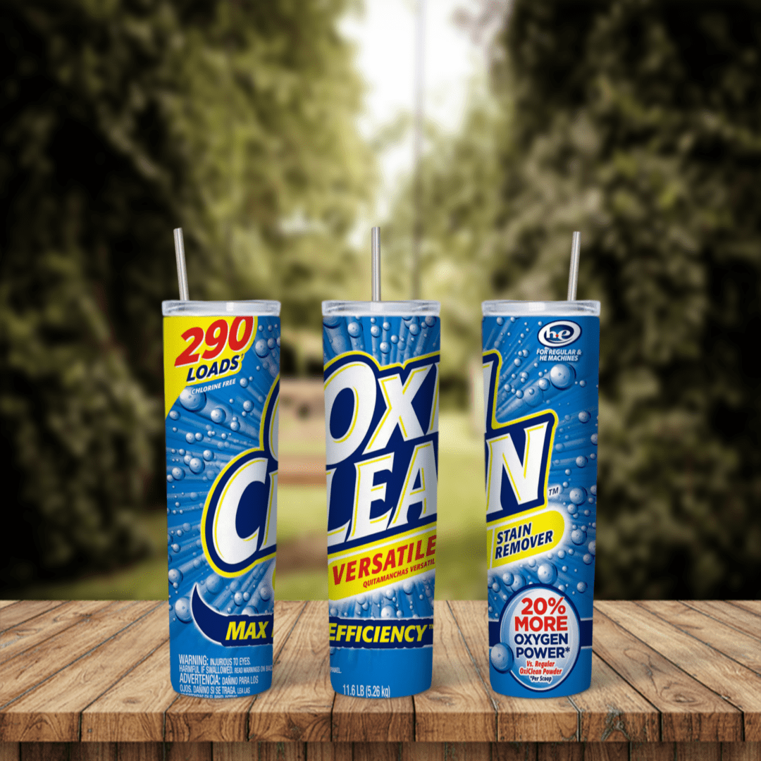 Oxi Clean 20 oz tumbler sublimation wrap