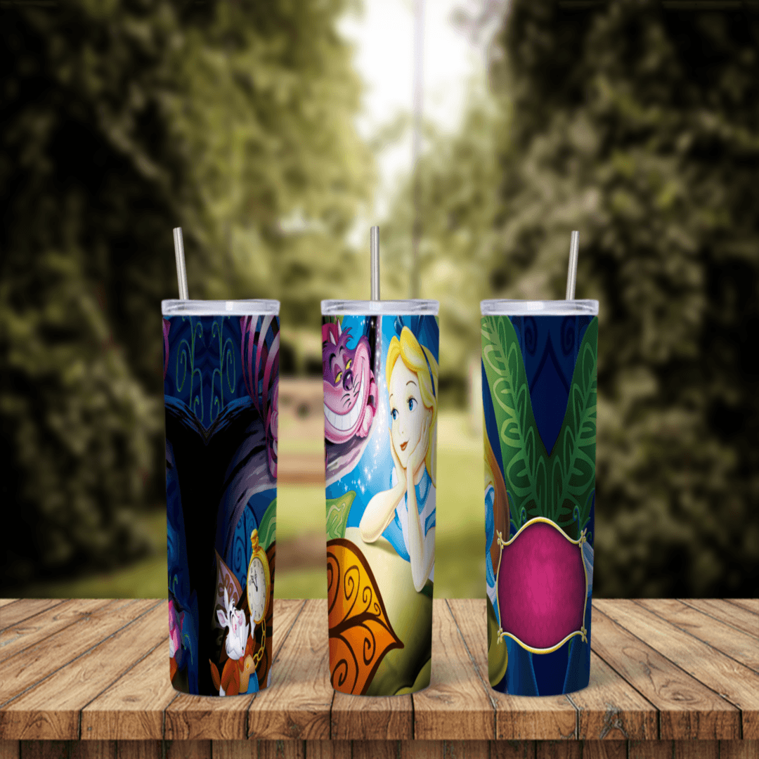 20 Oz Princess Dark Storybook Heroine Tumbler Cup Design