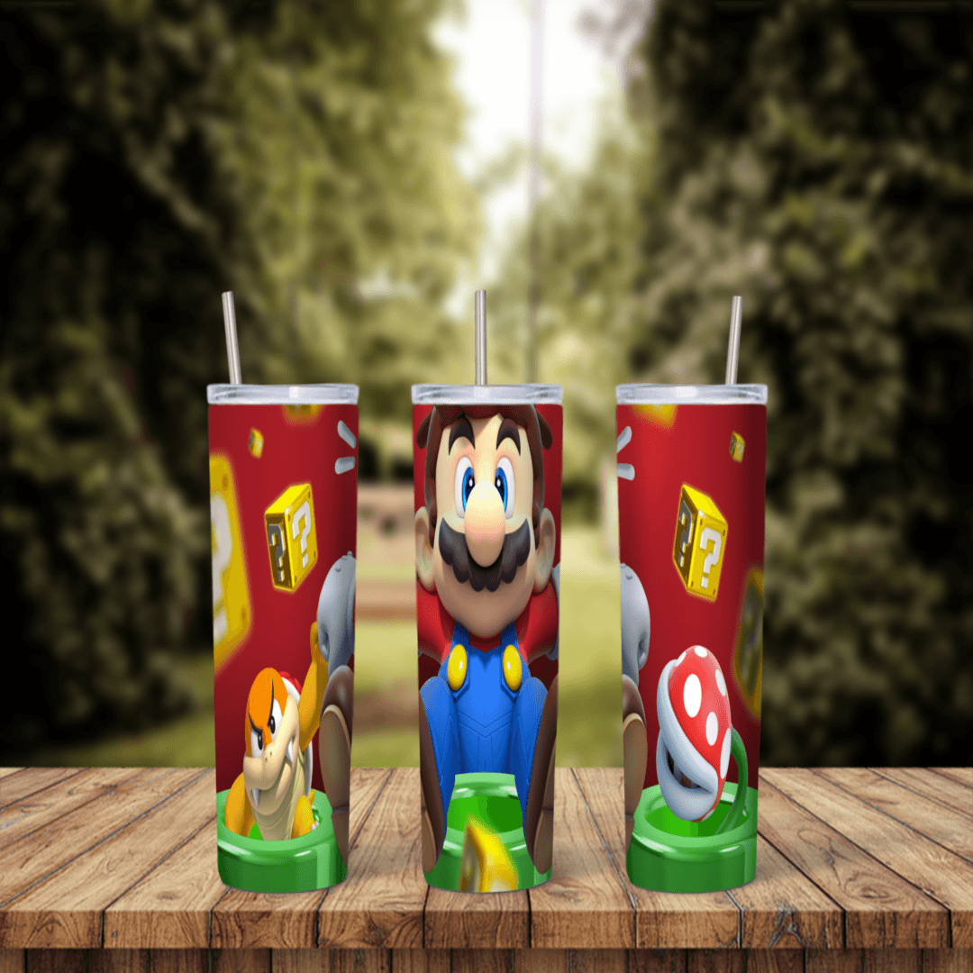 20 Oz Super Mario Tumbler Cup Design