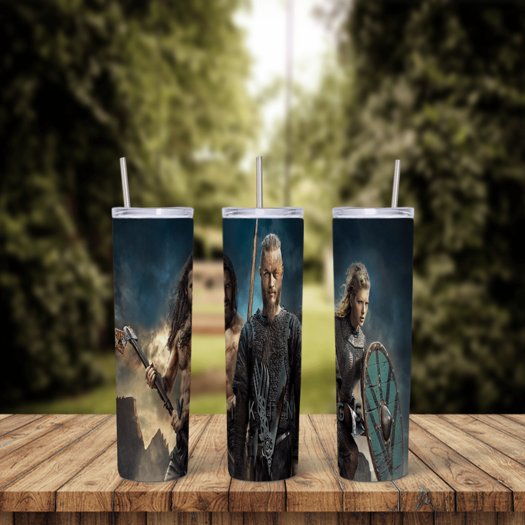 20 Oz Vikings Warriors and Shieldmaiden Tumbler Cup Design