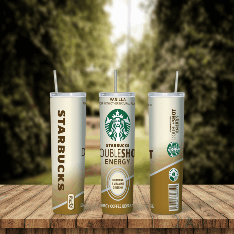 20 Oz Starbucks Doubleshot Vanilla Tumbler Cup Design