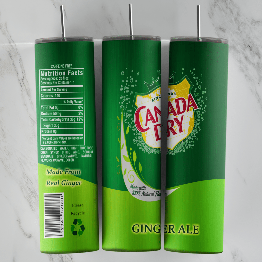 20 Oz Canada Dry Tumbler Cup Design
