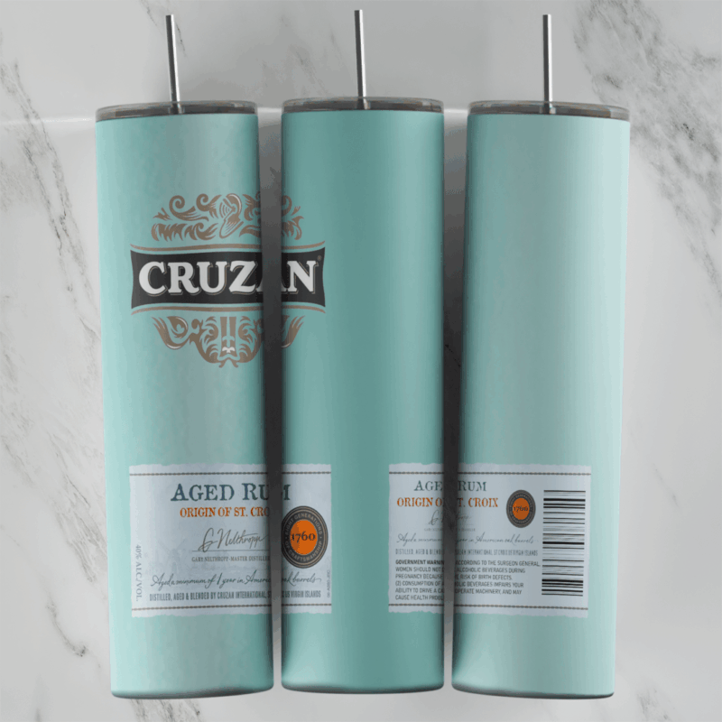 Cruzan Rum 20 oz tumbler sublimation wrap