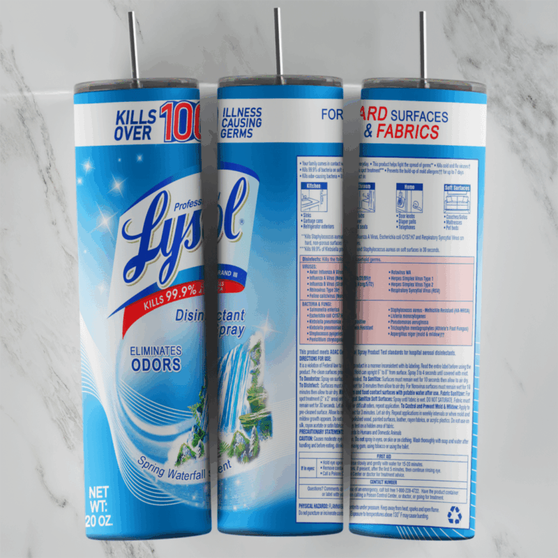 20 Oz Lysol Tumbler Cup Design