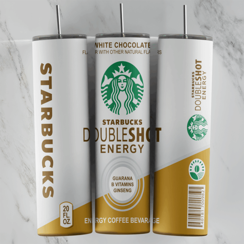 20 Oz Starbucks Doubleshot White Chocolate Tumbler Cup Design