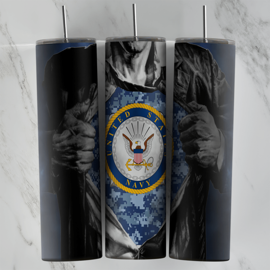 USA Navy 20 oz tumbler sublimation wrap